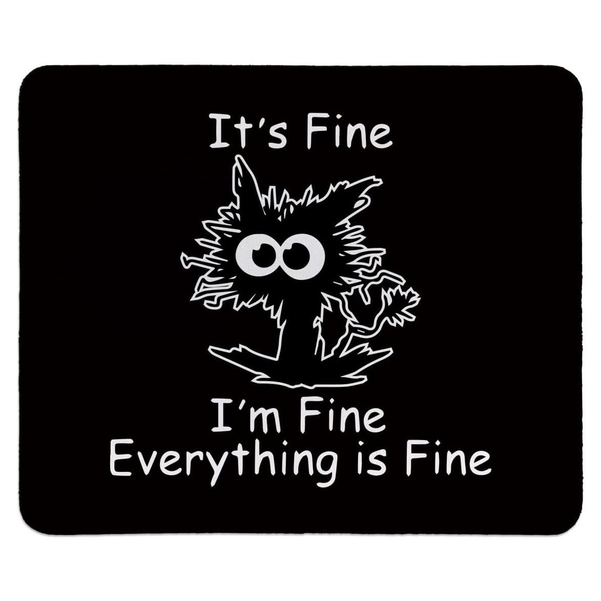 Alfombrilla de Ratón Hold Fizz Gato Negro 24x20 cm Antideslizante