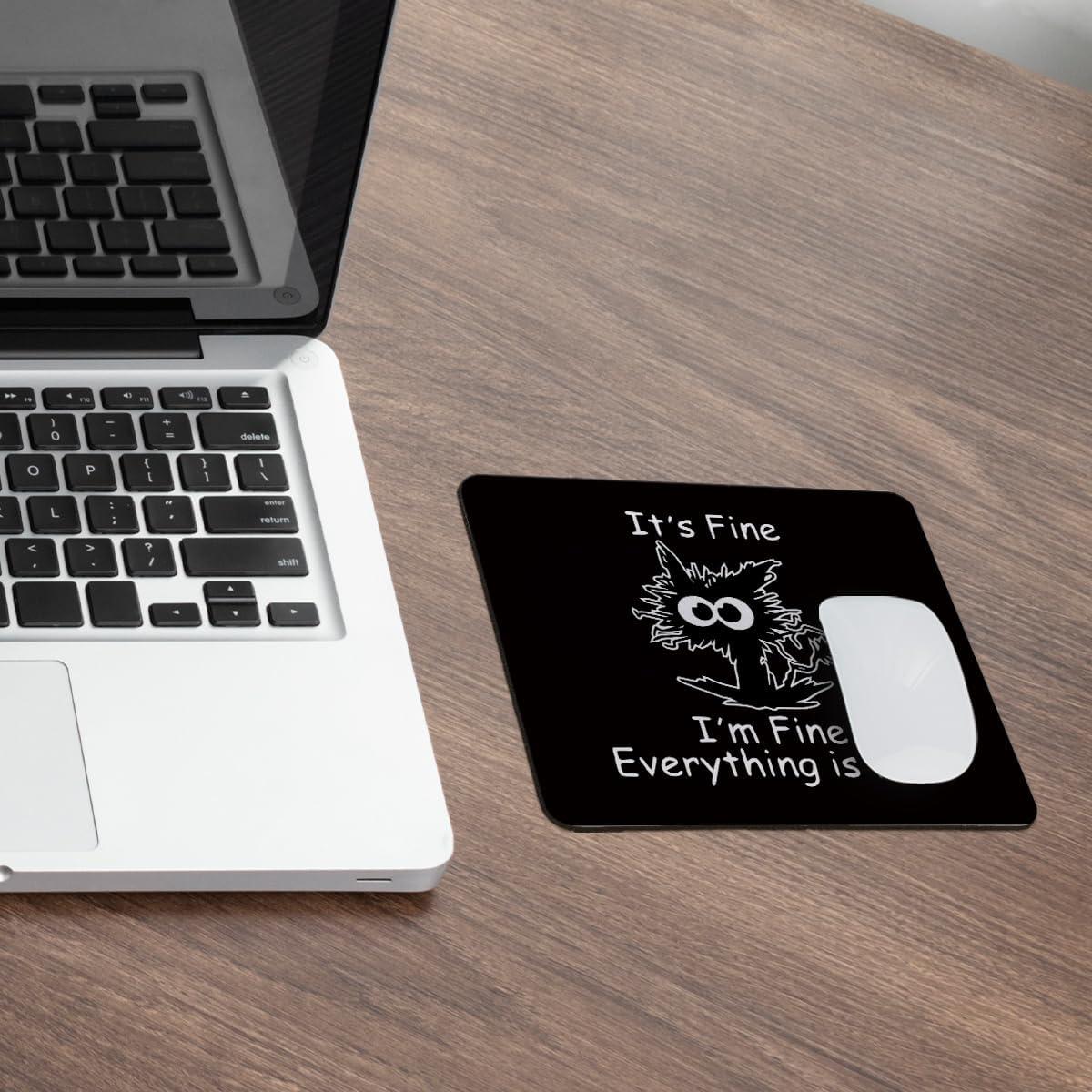 Alfombrilla de Ratón Hold Fizz Gato Negro 24x20 cm Antideslizante