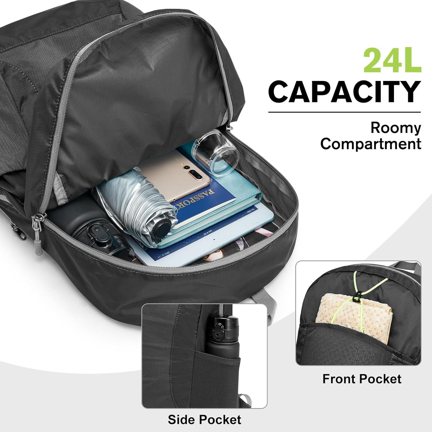 Mochila Plegable G4Free 24L Resistente al Agua para Senderismo