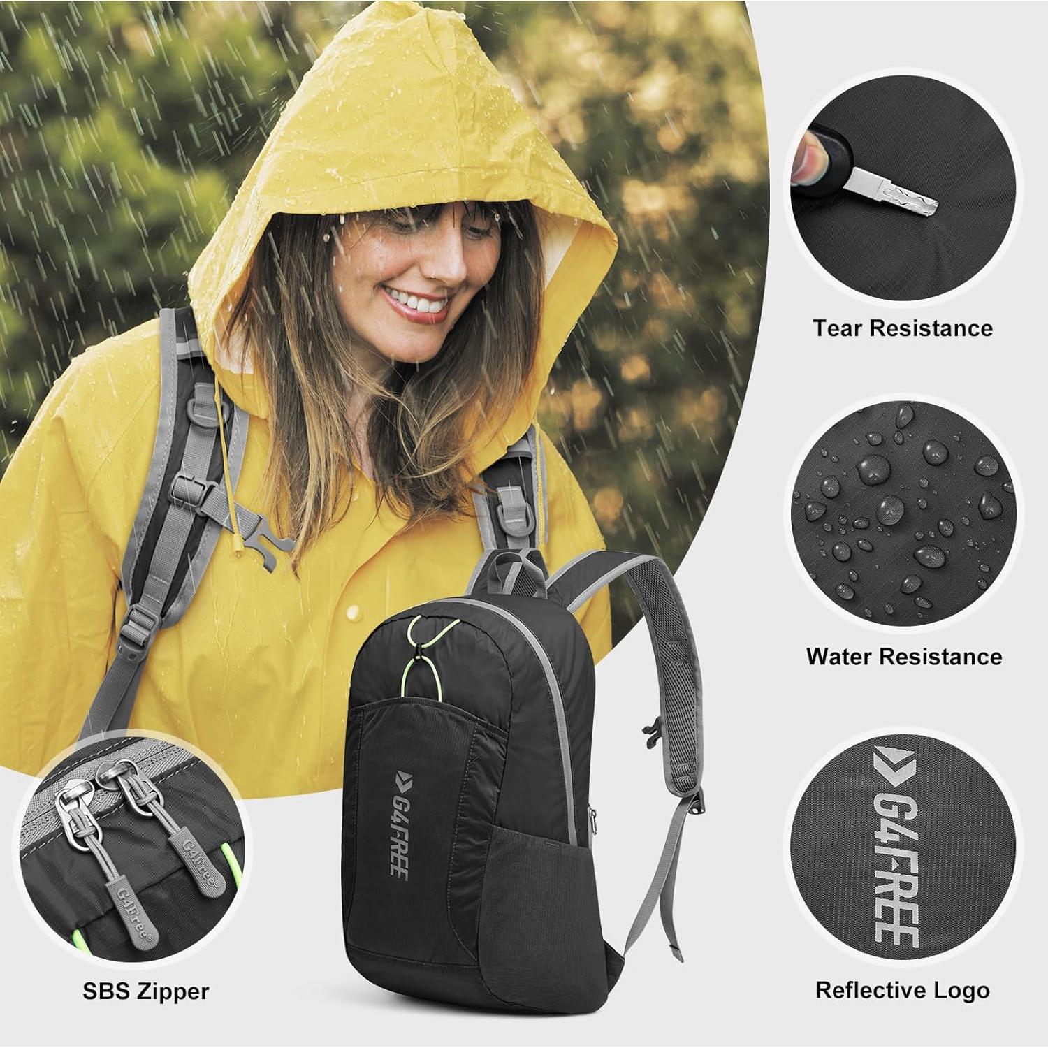 Mochila Plegable G4Free 24L Resistente al Agua para Senderismo