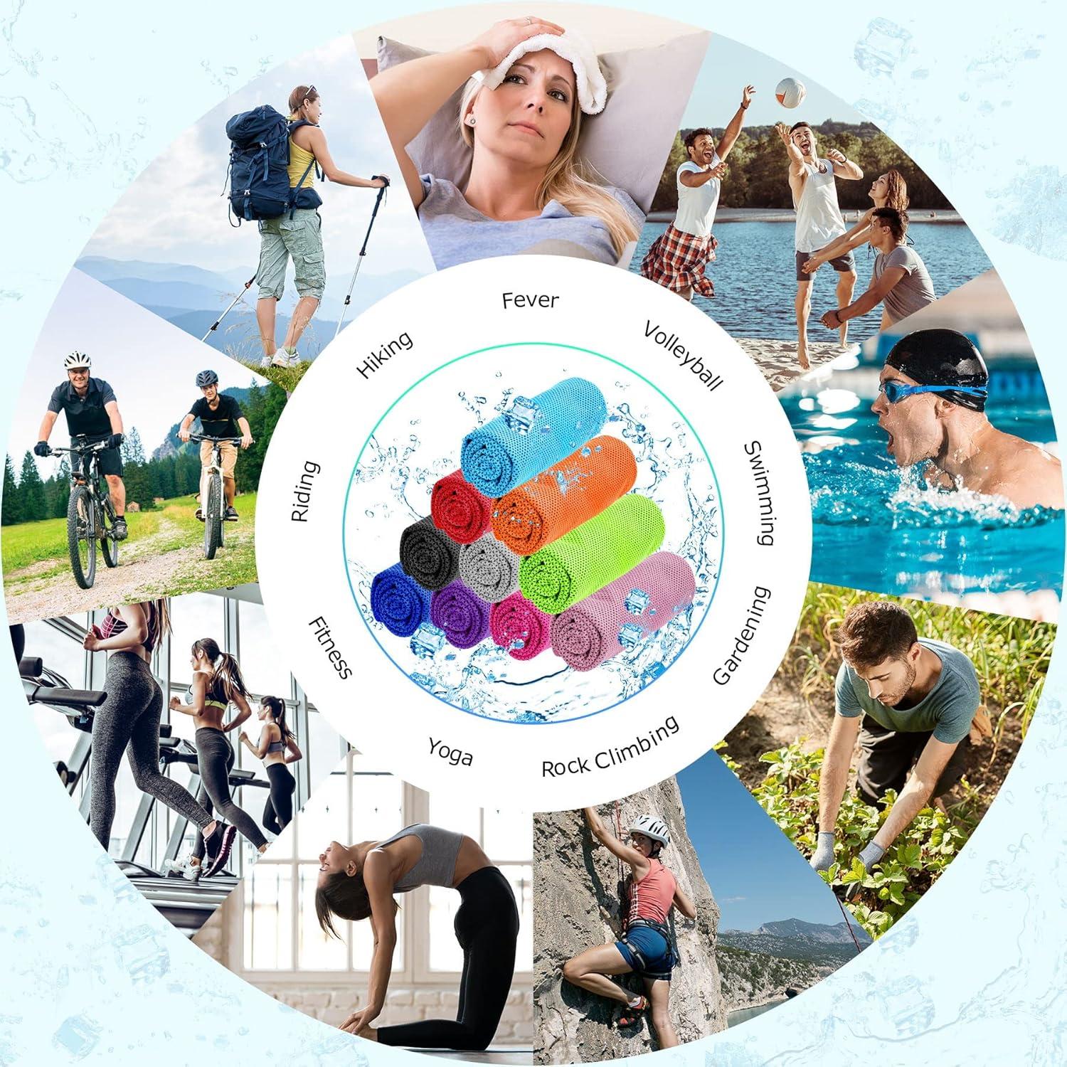 Toallas Enfriadoras MENOLY 120 Paquete Microfibra Multicolor