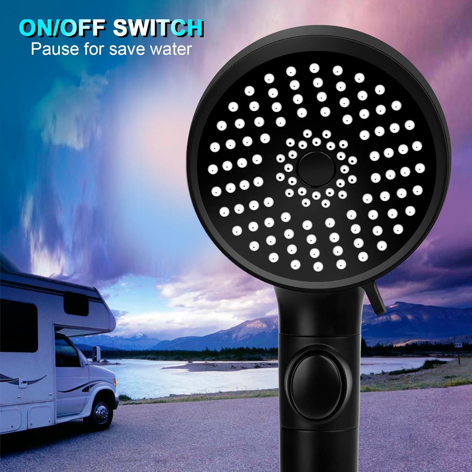 Cabezal de Ducha para RV FOCSPROD con Manguera 152 cm 5 Modos