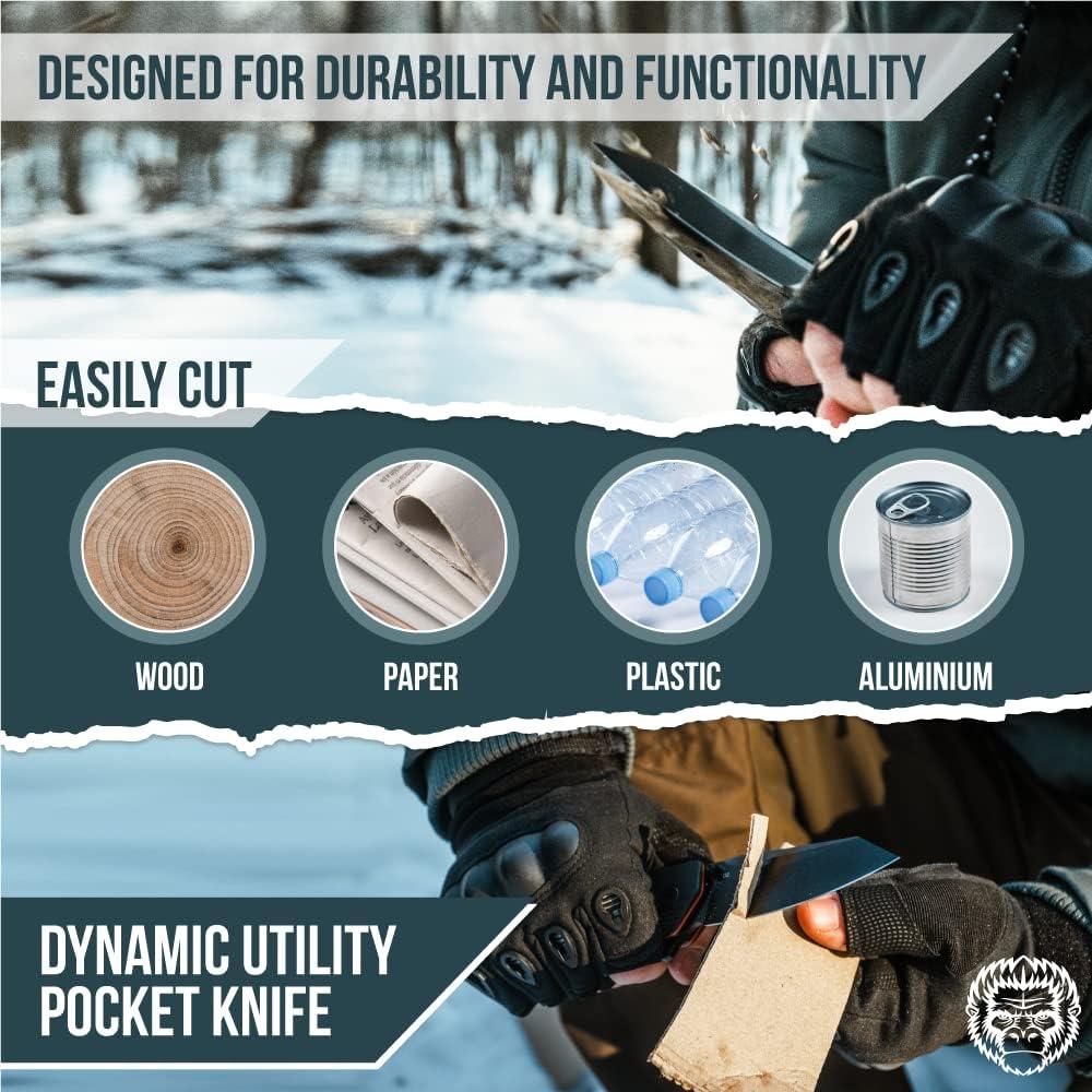 Cuchillo de bolsillo Holtzman's Gorilla G10 21.6 cm D2 - Regalo