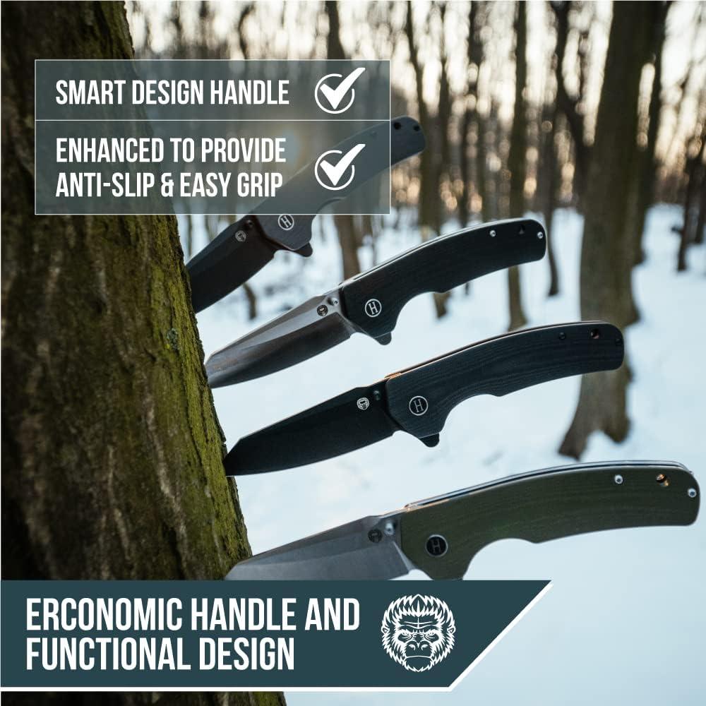 Cuchillo de bolsillo Holtzman's Gorilla G10 21.6 cm D2 - Regalo