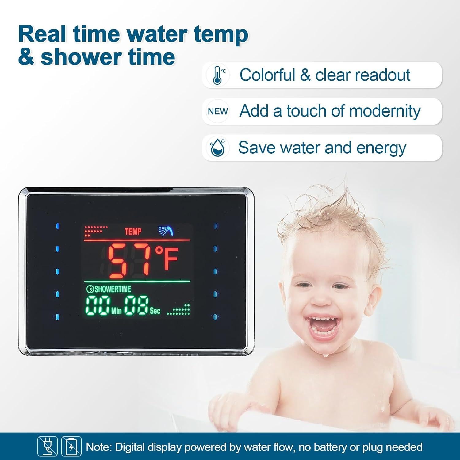 Torre de Ducha ROVOGO Unibody Acero Inoxidable 304 LED