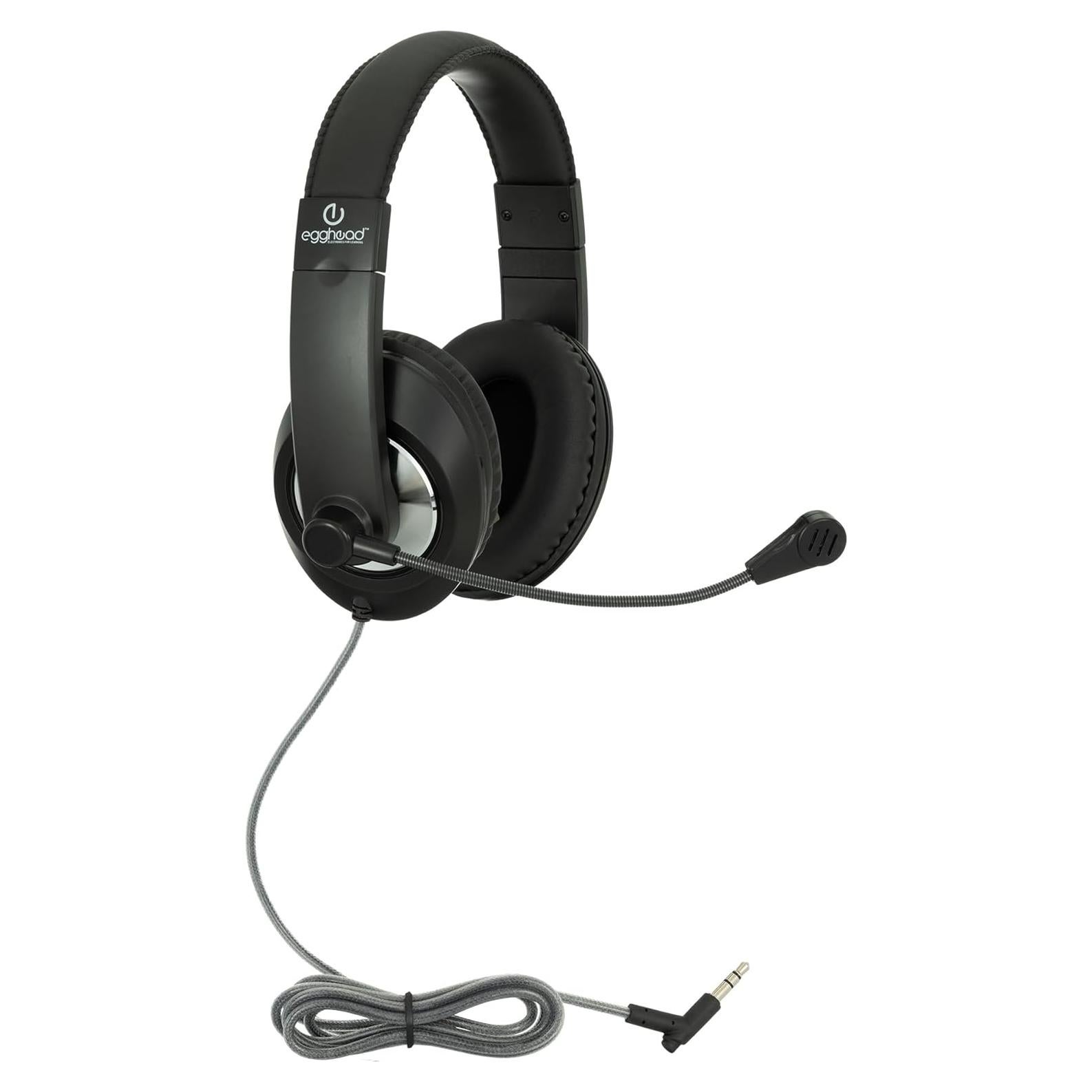 Auriculares Over-Ear Egghead con Micrófono 360° y Almohadillas de Cuero