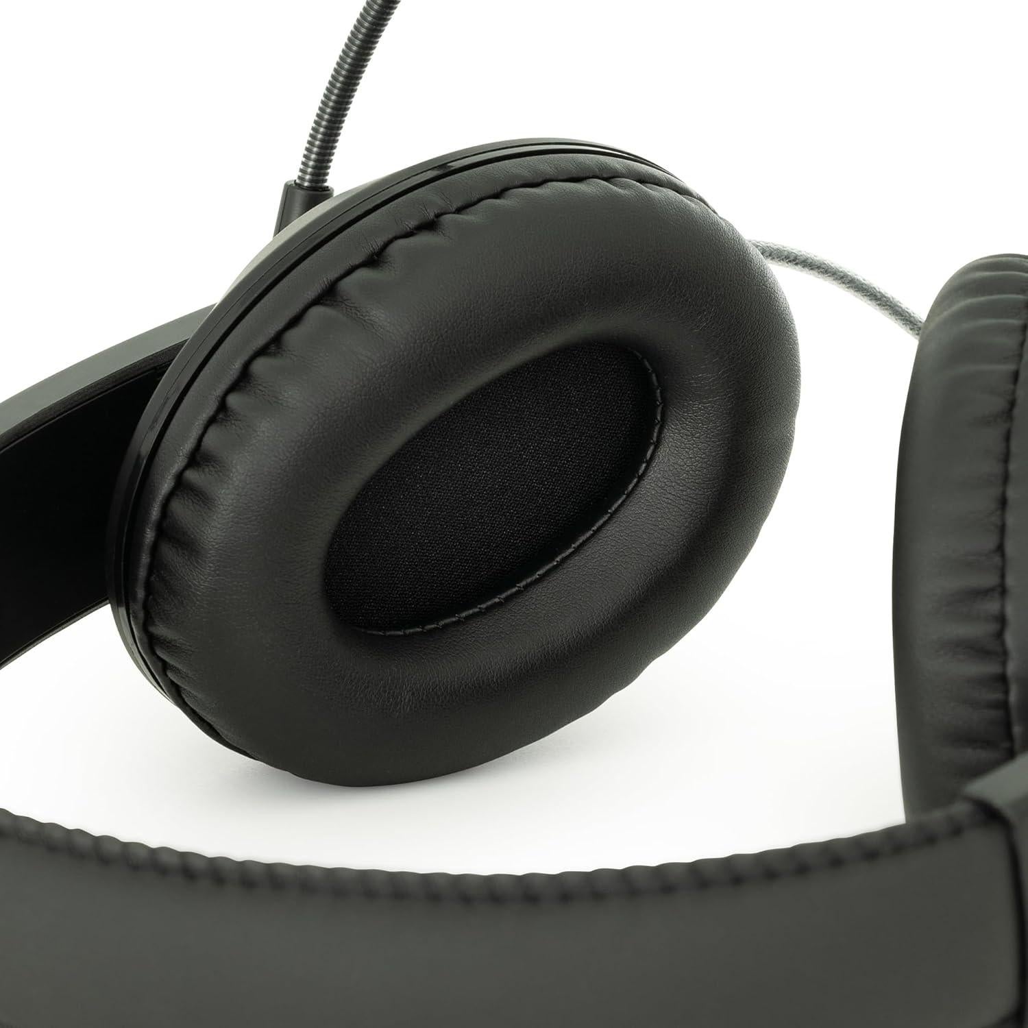 Auriculares Over-Ear Egghead con Micrófono 360° y Almohadillas de Cuero