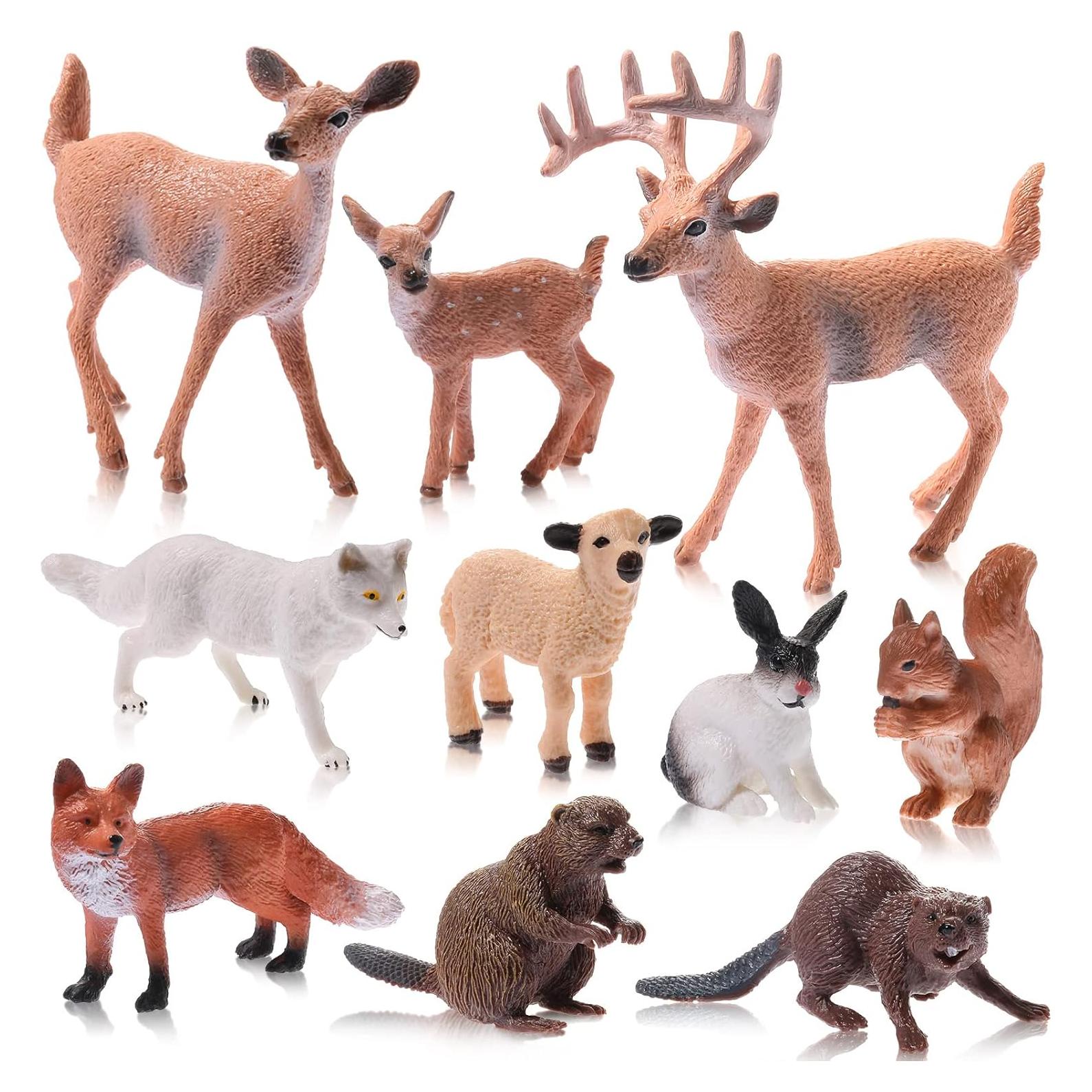 10 Figuras de Animales del Bosque Chalyna Juguetes Educativos