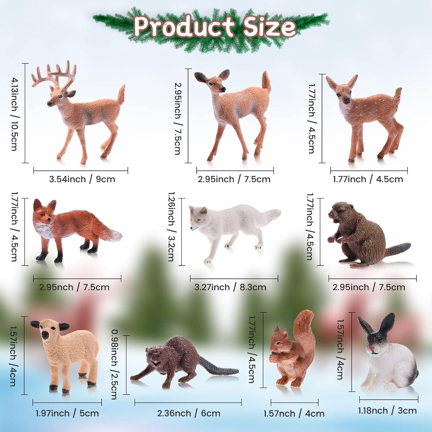 10 Figuras de Animales del Bosque Chalyna Juguetes Educativos