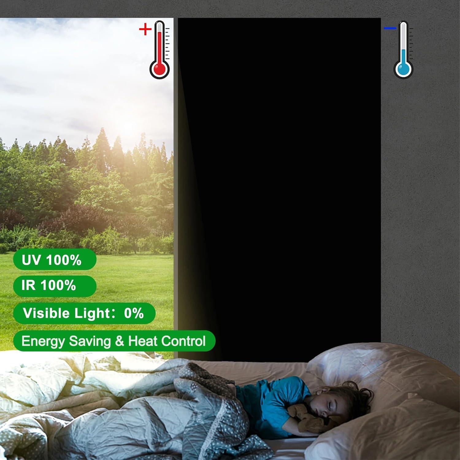 Película Oscurecedora DIFIT 100% Bloqueo Luz 30x120 cm