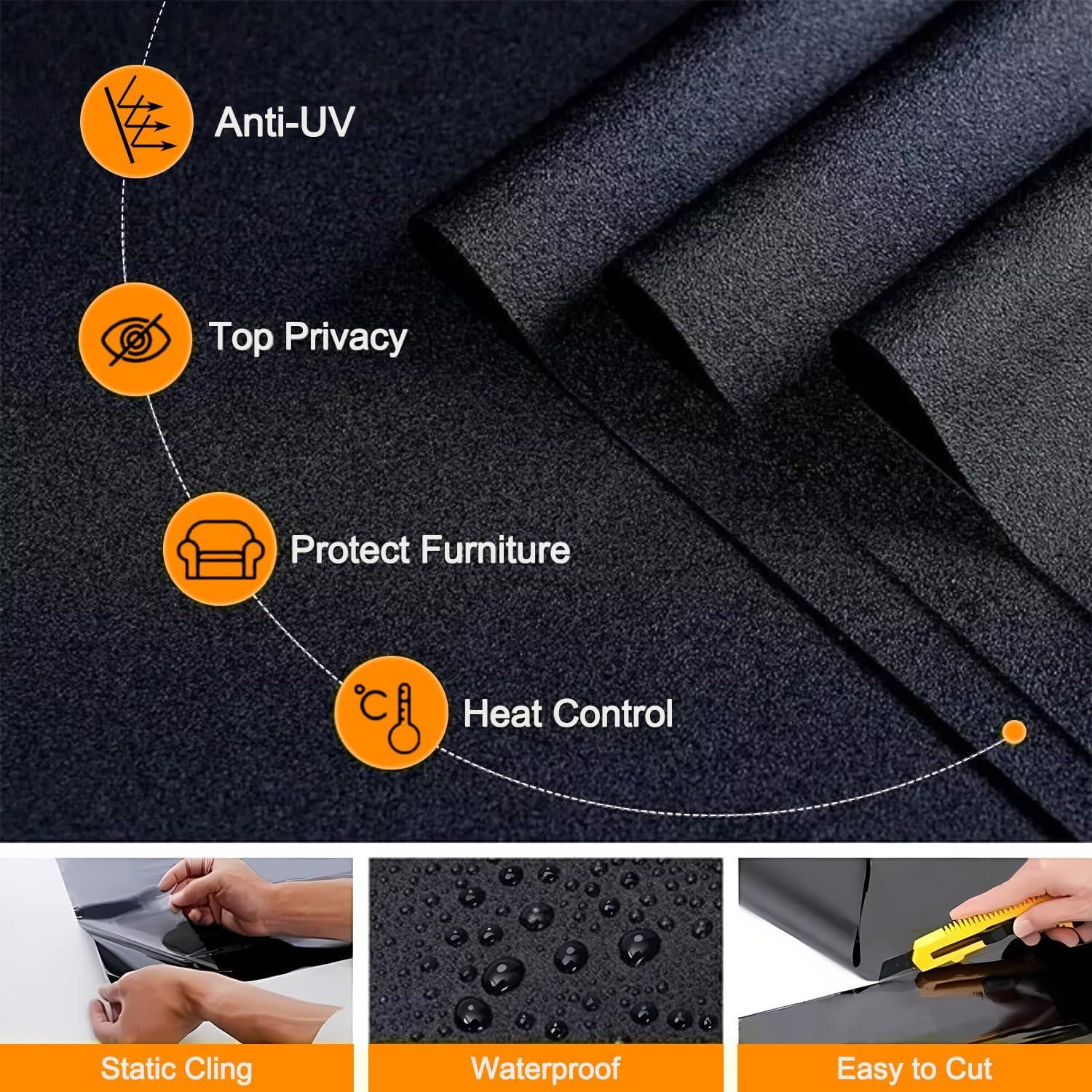 Película Oscurecedora DIFIT 100% Bloqueo Luz 30x120 cm