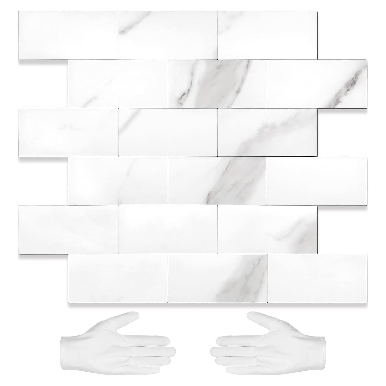 Azulejos Autoadhesivos STICKGOO Calacatta 10 Hojas 0.85 m²