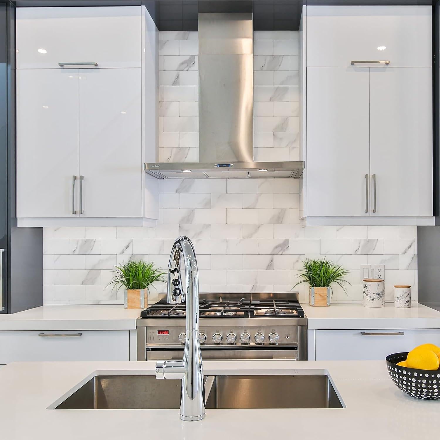 Azulejos Autoadhesivos STICKGOO Calacatta 10 Hojas 0.85 m²