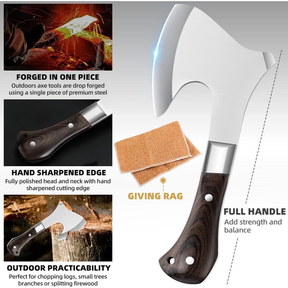 Hacha de Camping VCXOX de Acero Alto Carbono 23.1cm