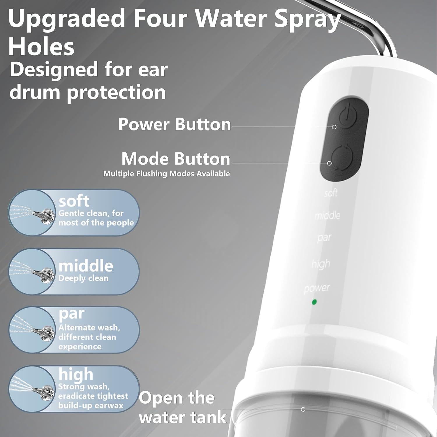 Kit de Limpieza de Oídos Eléctrico Pirzlqie con 4 Modos