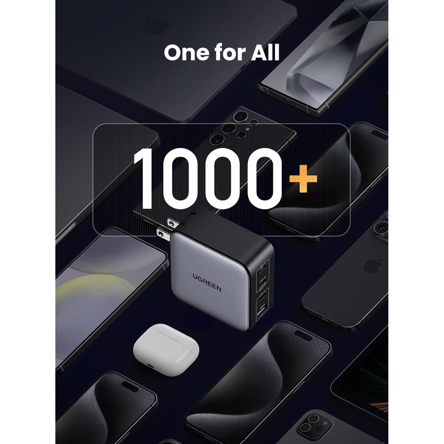 Cargador USB C UGREEN 100W 4 Puertos GaN Compacto