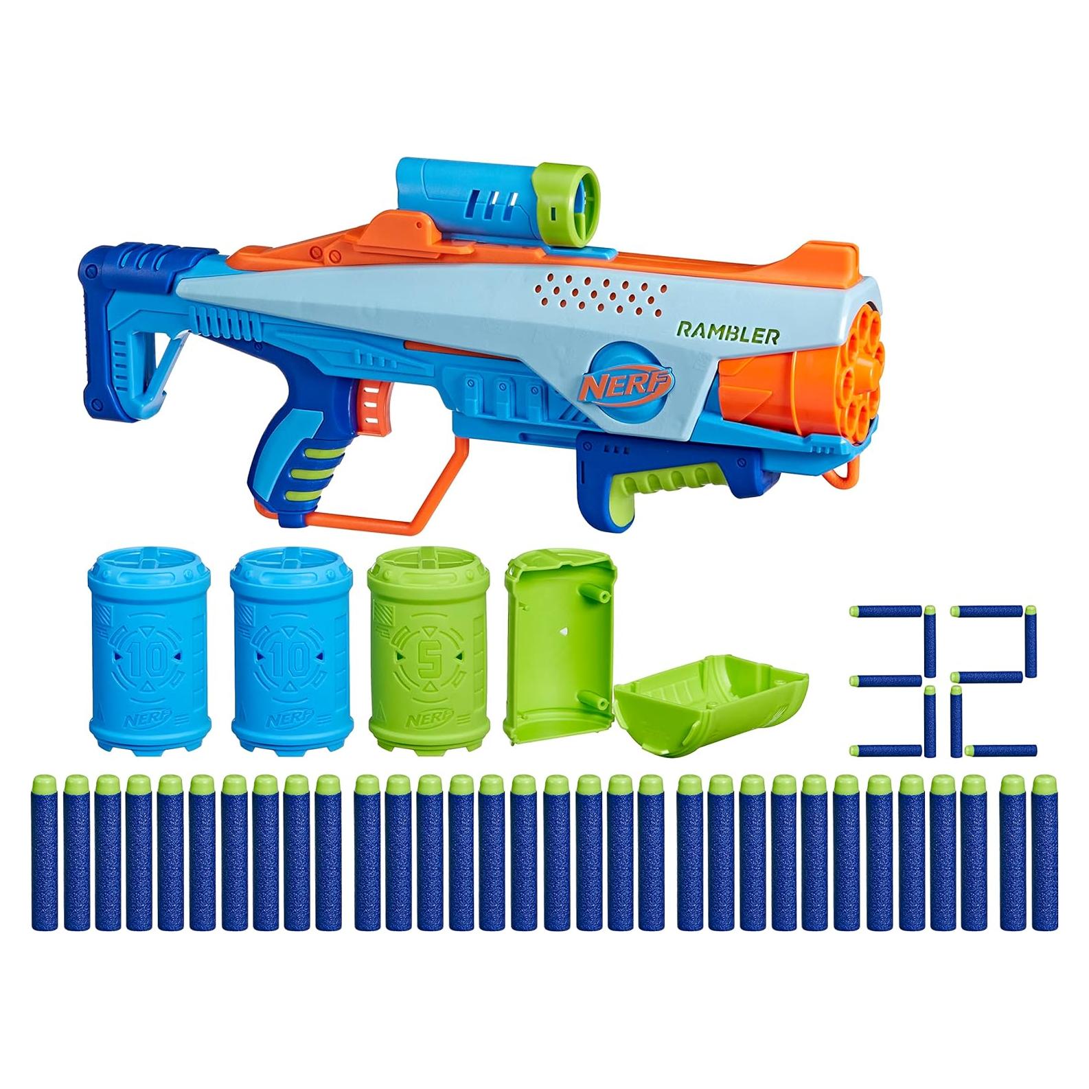 Blaster Nerf Elite Junior Rookie con 32 dardos y 4 objetivos