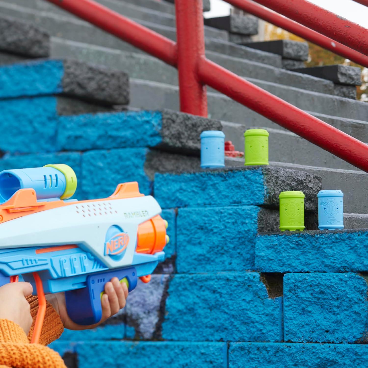 Blaster Nerf Elite Junior Rookie con 32 dardos y 4 objetivos