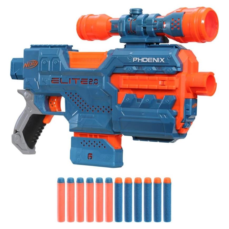 Nerf Elite 2.0 Phoenix CS-6 Blaster Motorizado 12 Dardos