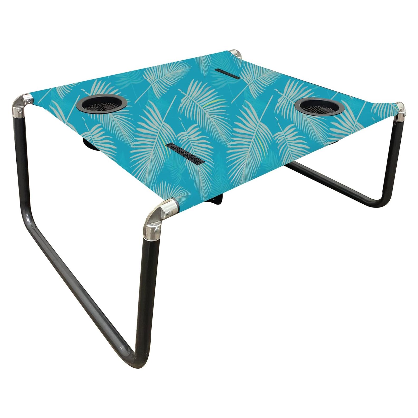 Mesa de Playa Portátil Neso Frondas Aqua 58.4x53.3 cm