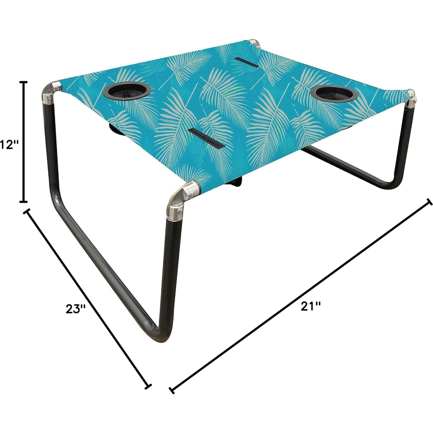 Mesa de Playa Portátil Neso Frondas Aqua 58.4x53.3 cm