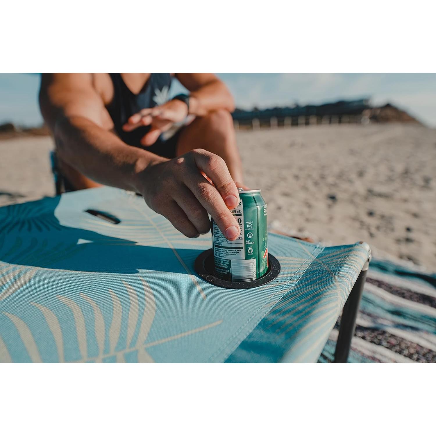 Mesa de Playa Portátil Neso Frondas Aqua 58.4x53.3 cm