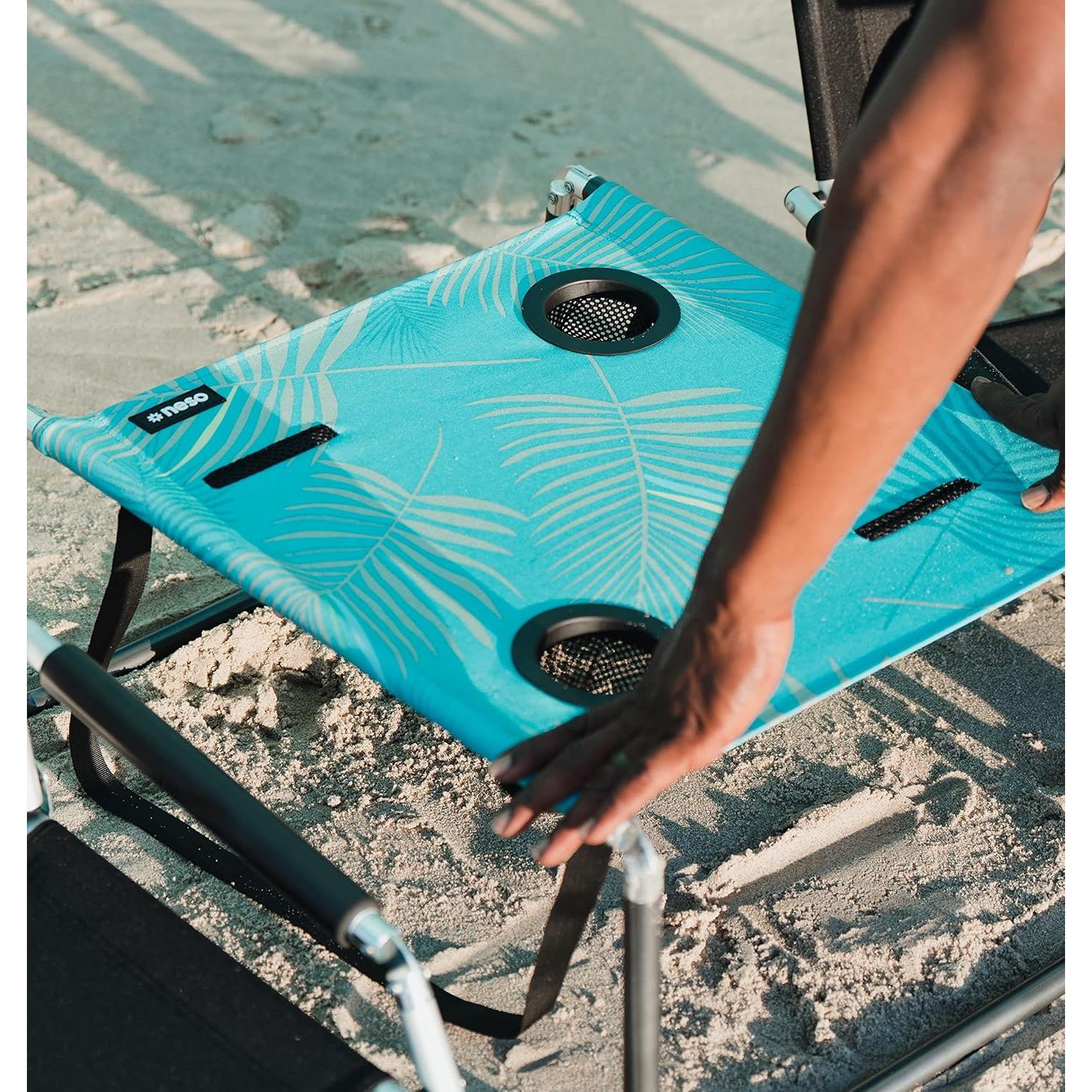 Mesa de Playa Portátil Neso Frondas Aqua 58.4x53.3 cm