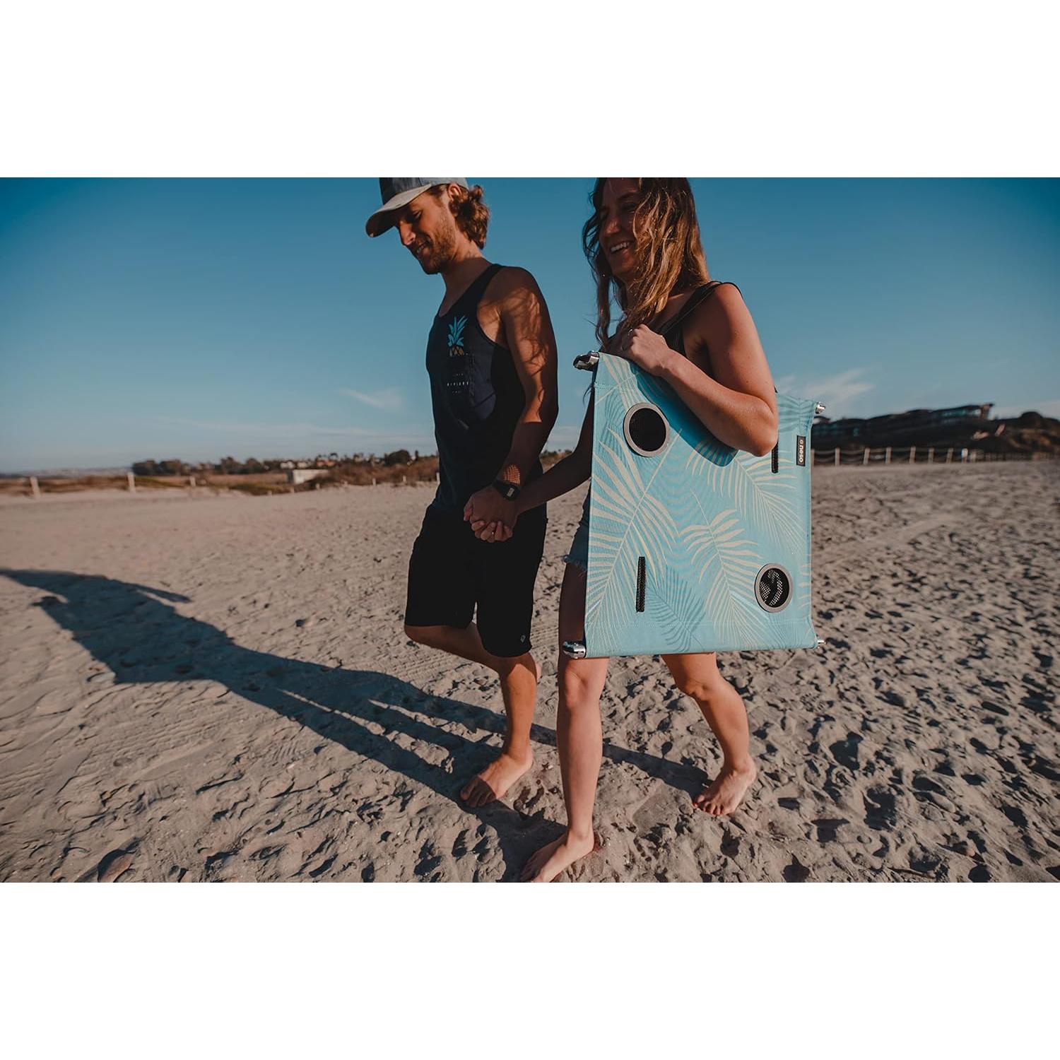 Mesa de Playa Portátil Neso Frondas Aqua 58.4x53.3 cm