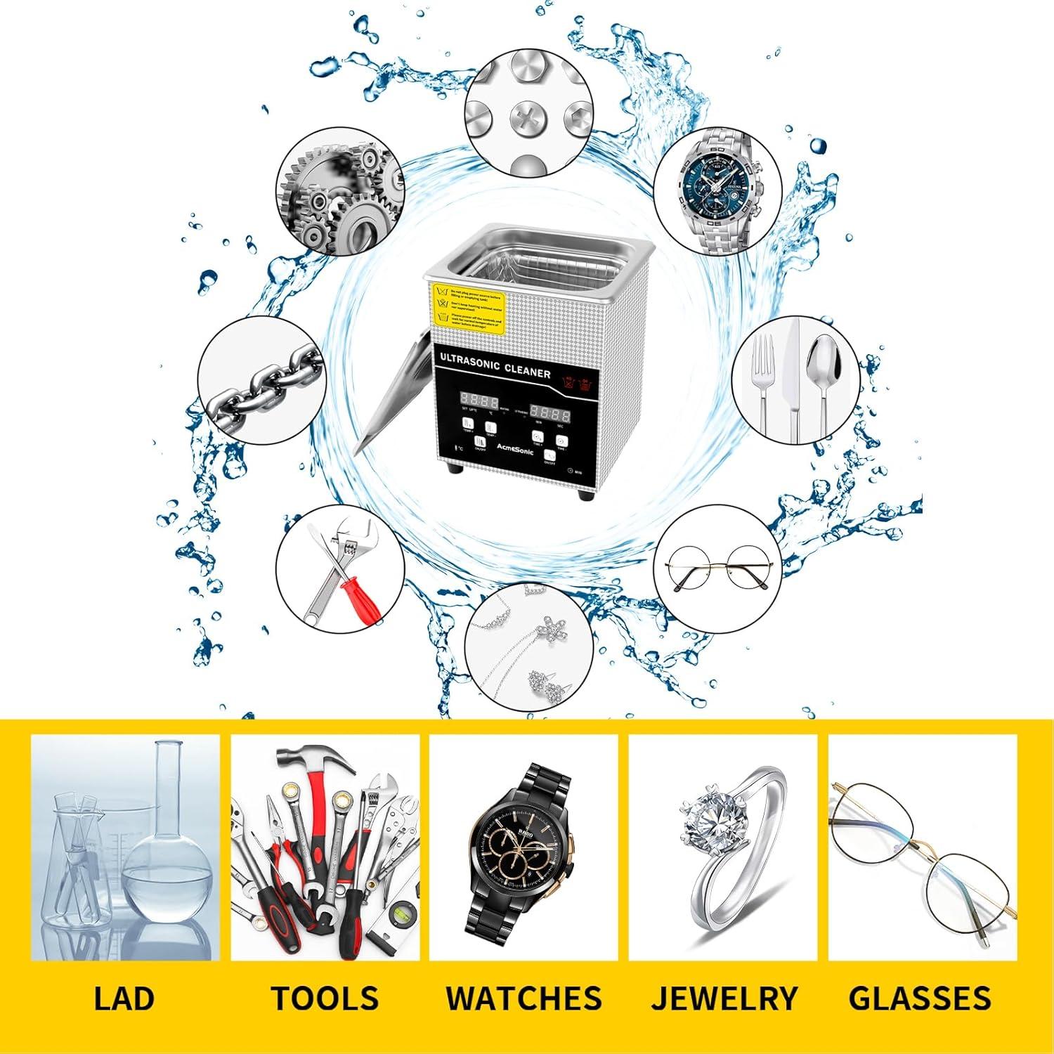 Limpiador Ultrasónico 2L ACMESONIC Digital Acero Inoxidable