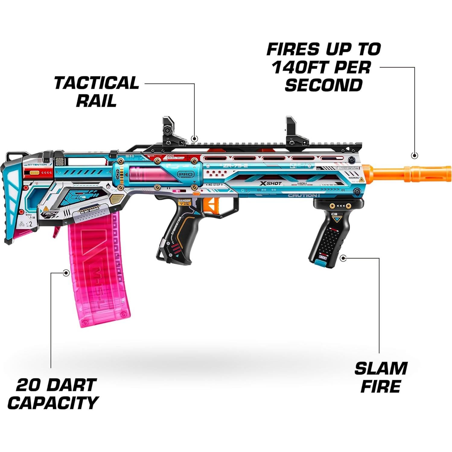 Blaster XShot Skins Pro 1 Anime Long Shot con 40 Dardos