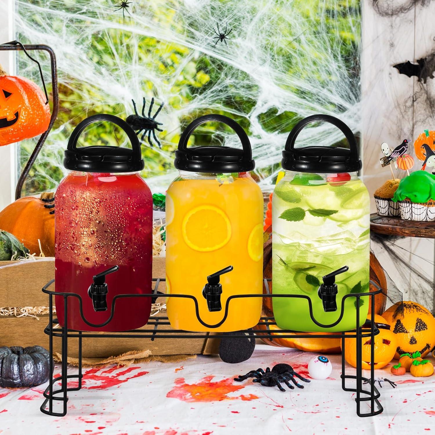 Dispensador de Bebidas Tanlade 3.8L con Soporte de Metal Negro