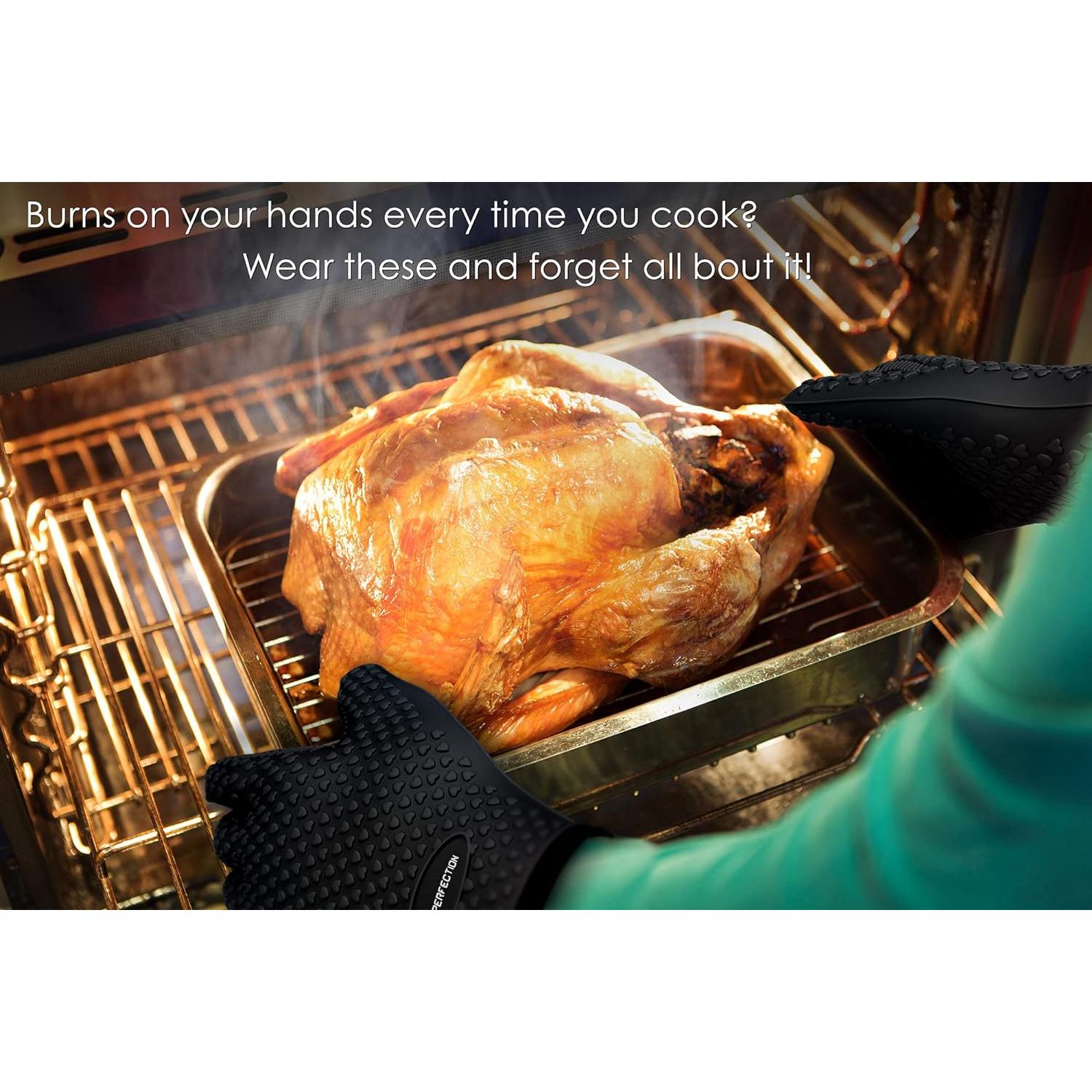 Guantes de Silicona para BBQ Kitchen Perfection - Resistentes al Calor