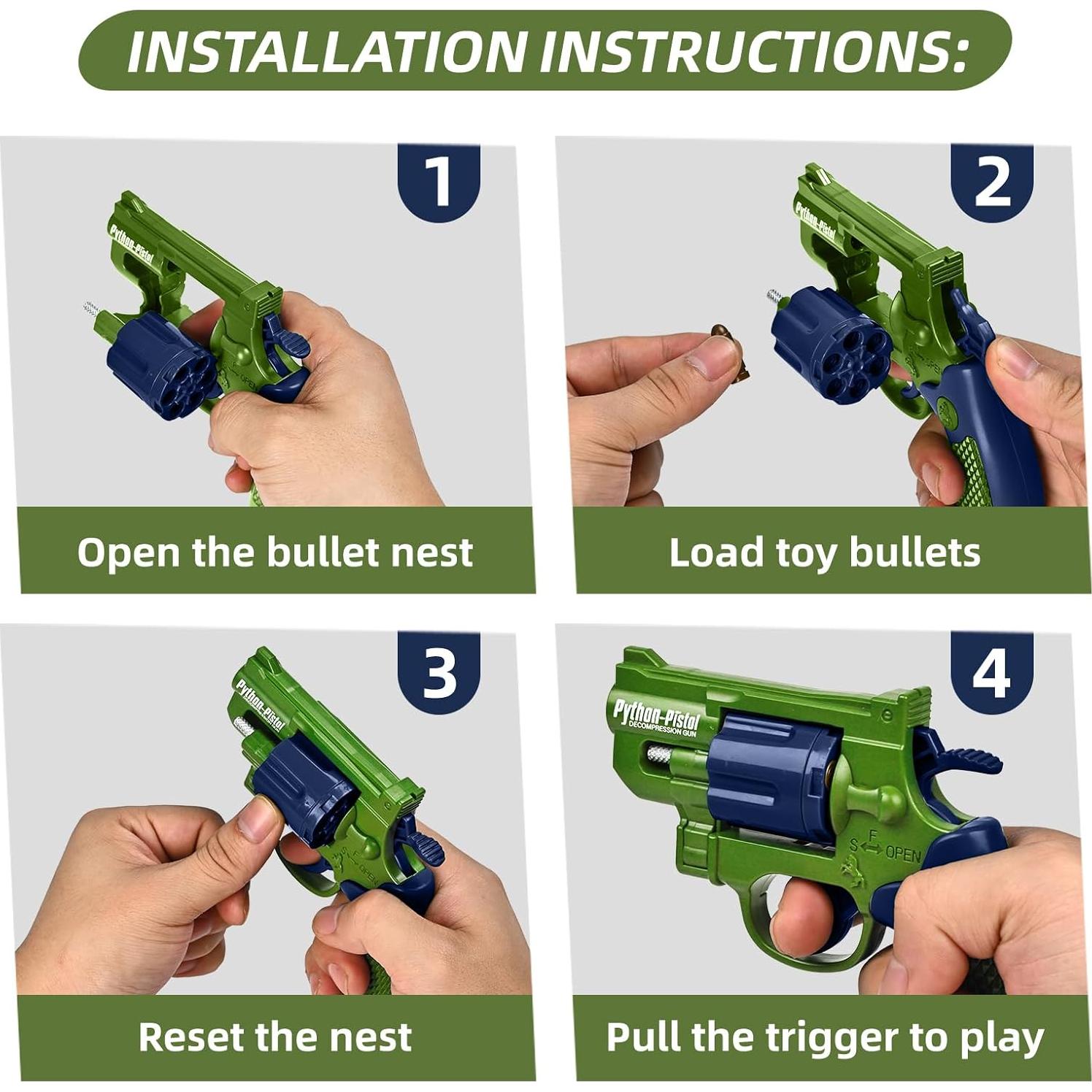 Paquete 2 Pistolas de Juguete COOLFOX con 30 Balas Blandas