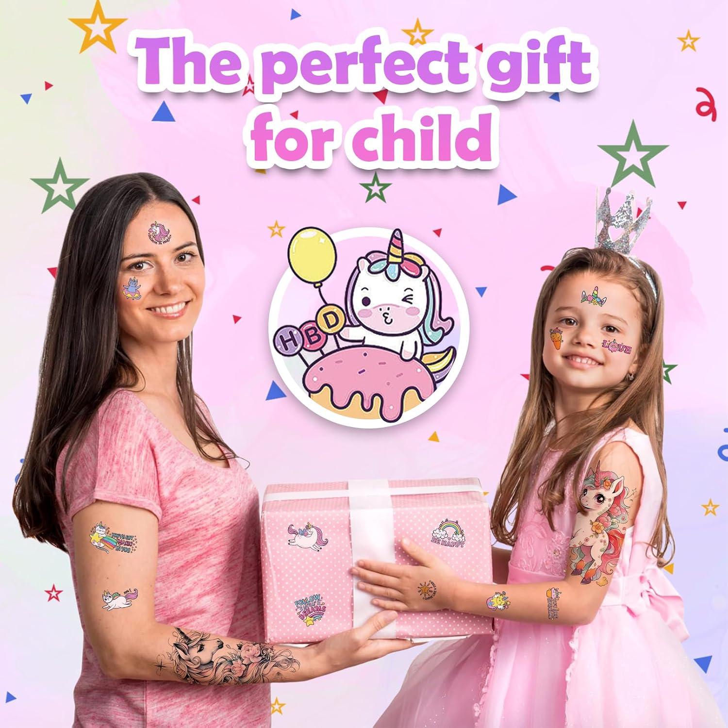 Tatuajes Temporales Bonitos Cuteliili para Niños - 24 Hojas