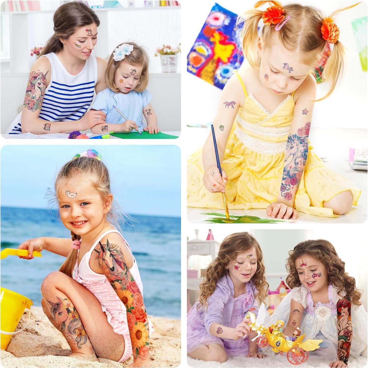 Tatuajes Temporales Bonitos Cuteliili para Niños - 24 Hojas