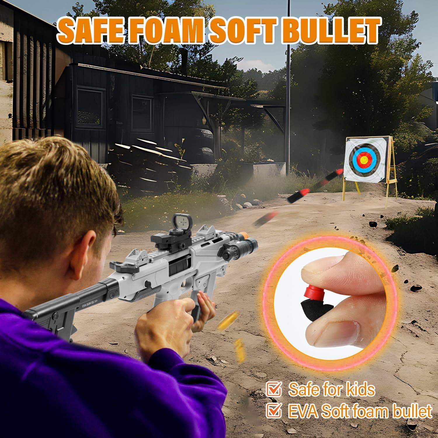 Blaster de Juguete PIXATA con 80 Balas de Espuma y 2 Cargadores