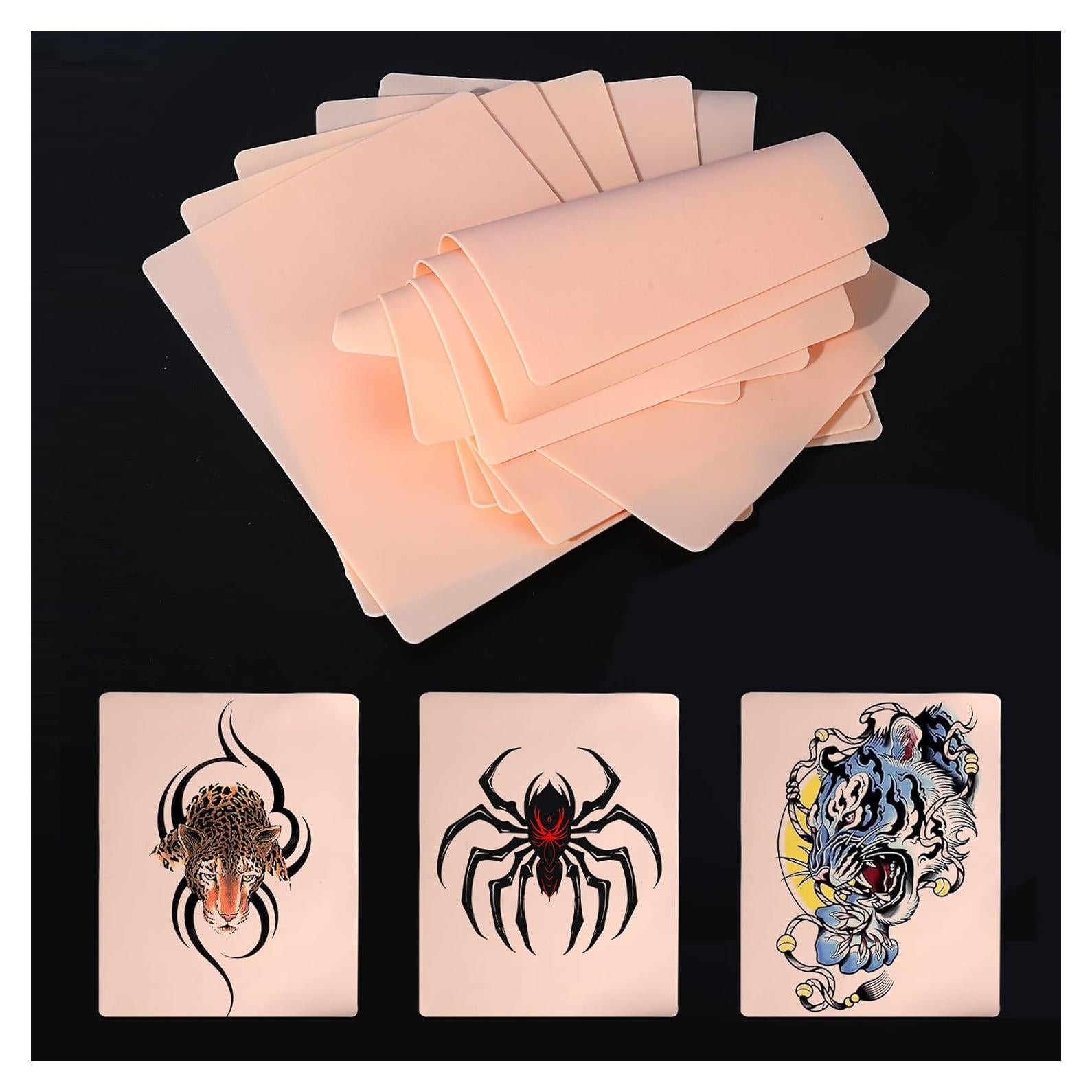 Piel de Tatuaje Falsa 10pcs GRELEON 1mm Silicona 18.8x14.2cm