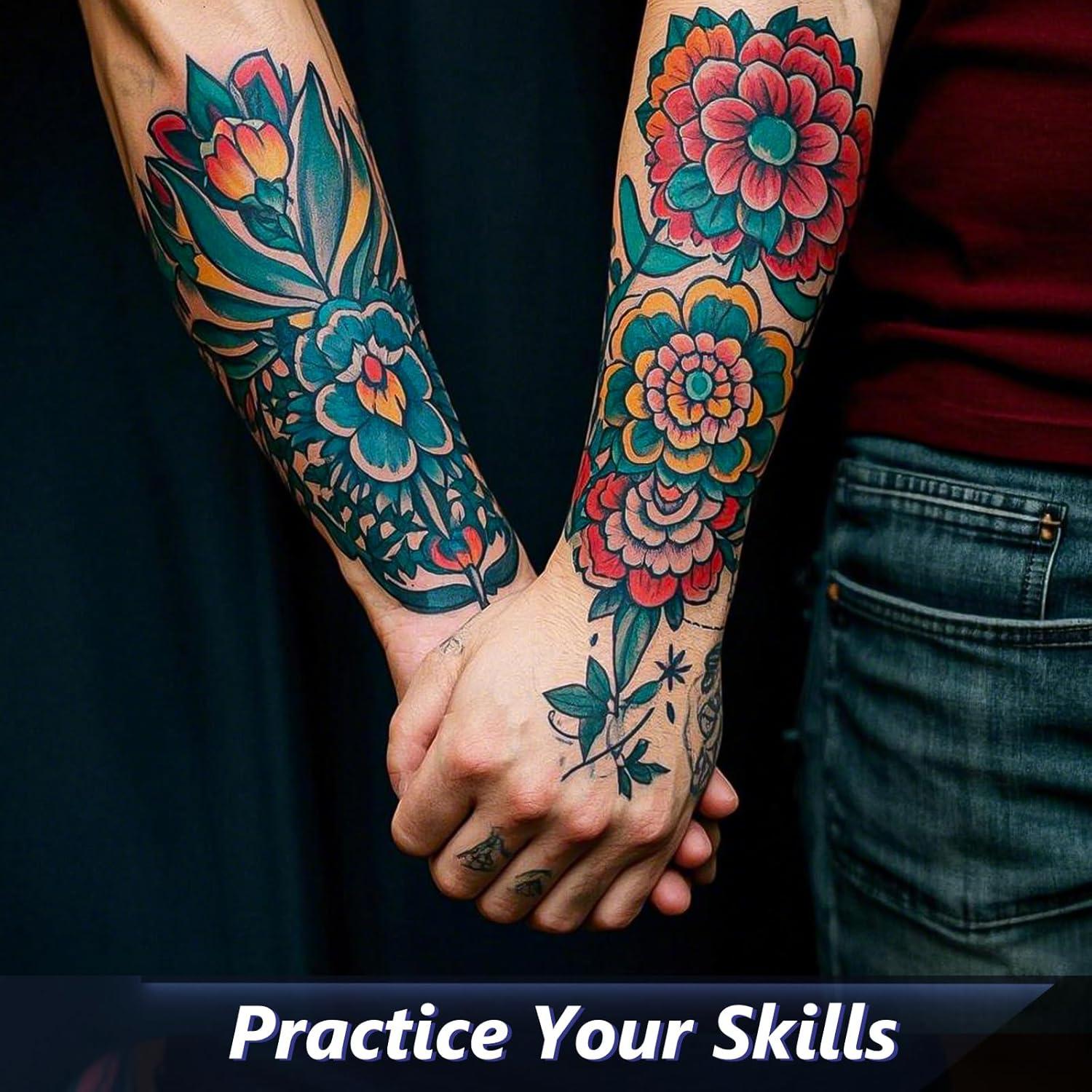 Piel de Tatuaje Falsa 10pcs GRELEON 1mm Silicona 18.8x14.2cm