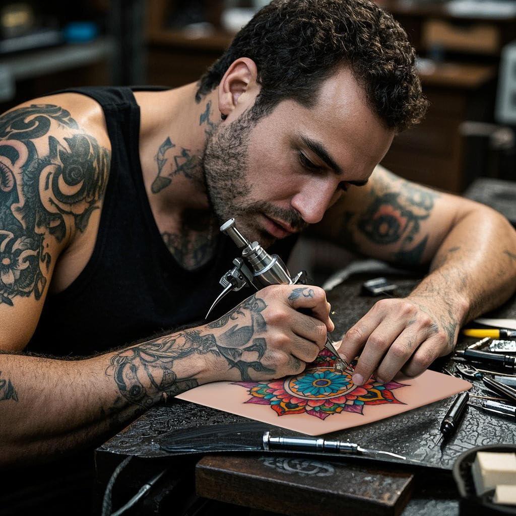 Piel de Tatuaje Falsa 10pcs GRELEON 1mm Silicona 18.8x14.2cm