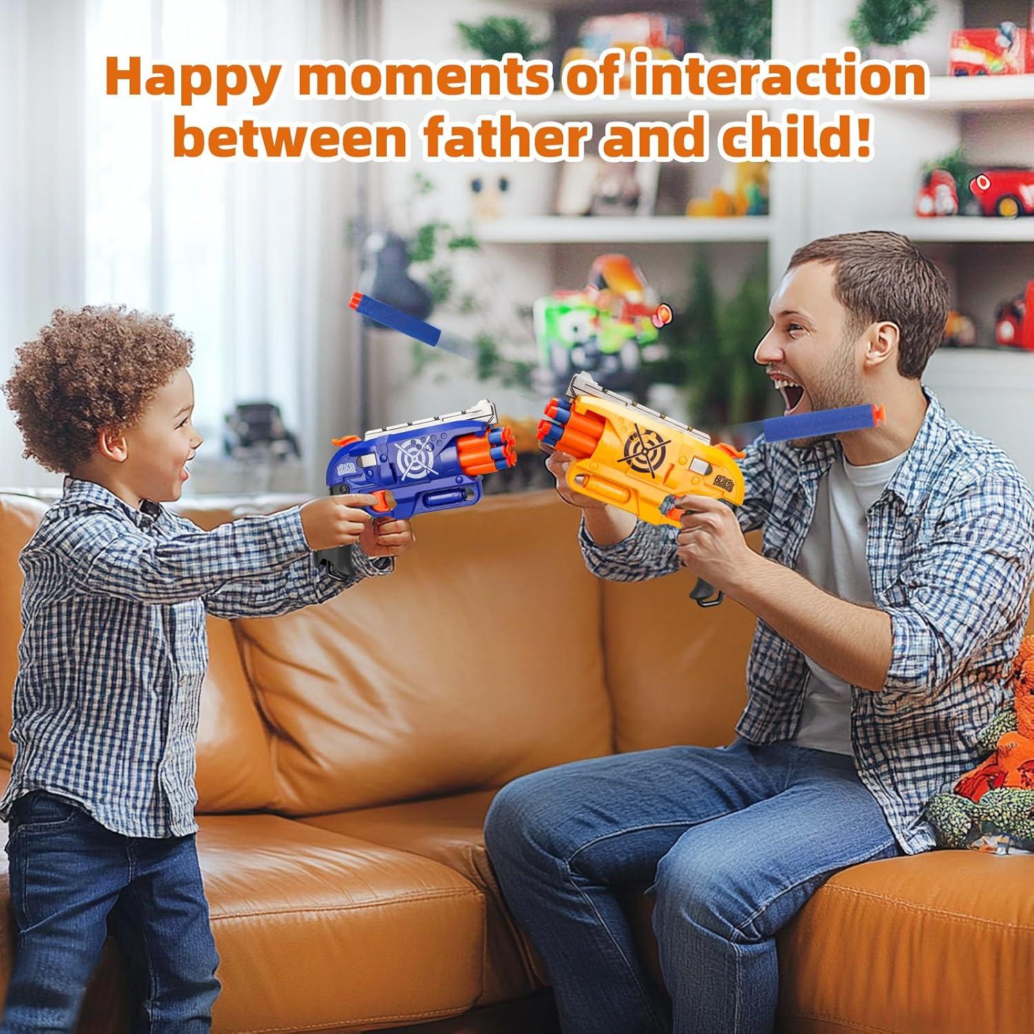 Conjunto de 2 Pistolas Blaster BBnote con 80 Dardos y Objetivos