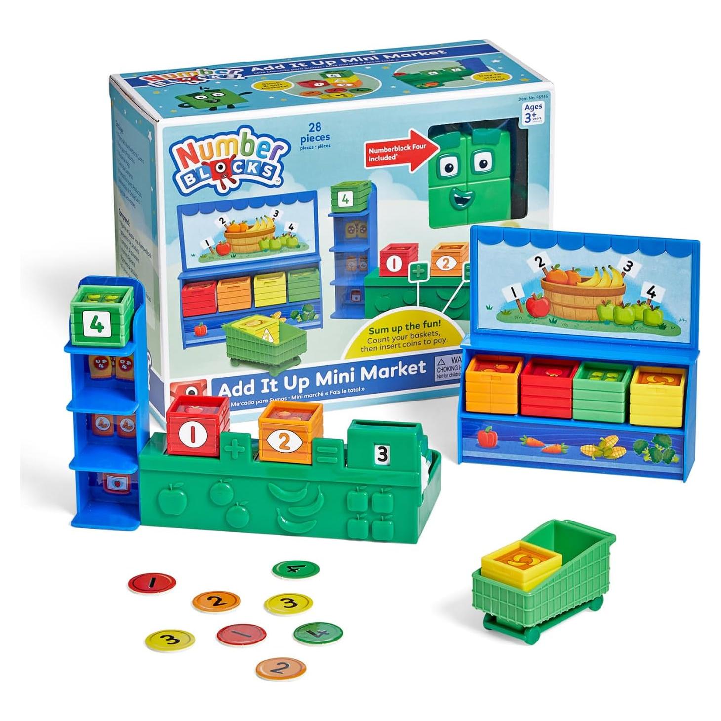 Juego de Tienda de Abarrotes hand2mind Numberblocks Mini Mercado