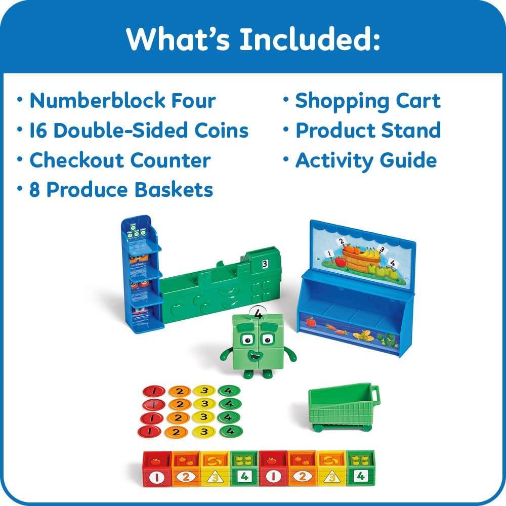 Juego de Tienda de Abarrotes hand2mind Numberblocks Mini Mercado
