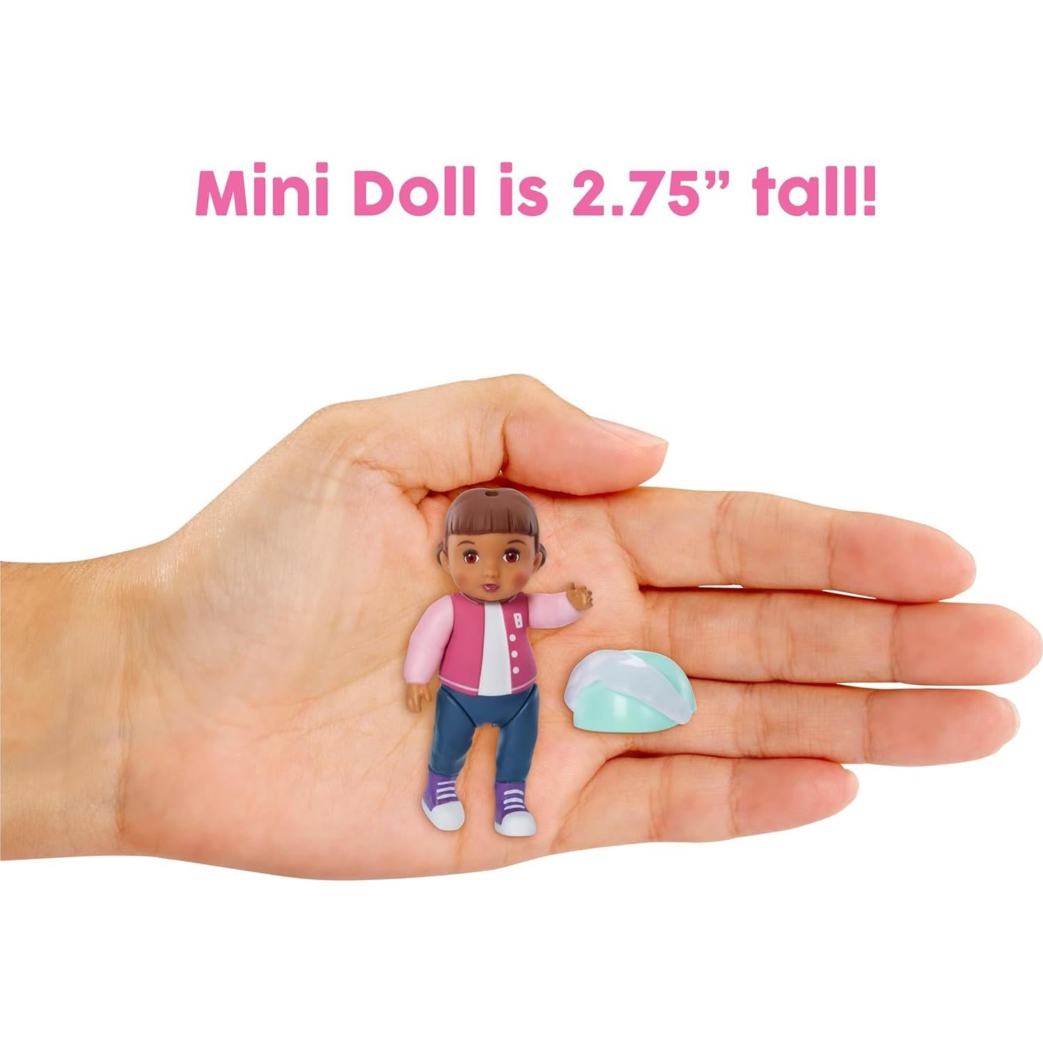 Set de Juego BABY born MINIS - Muñeca 6.98 cm, Scooter y Casco