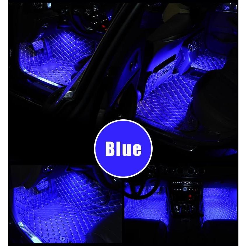 Luces LED Ambientales para Coche Couslcd 1.7m USB Azul