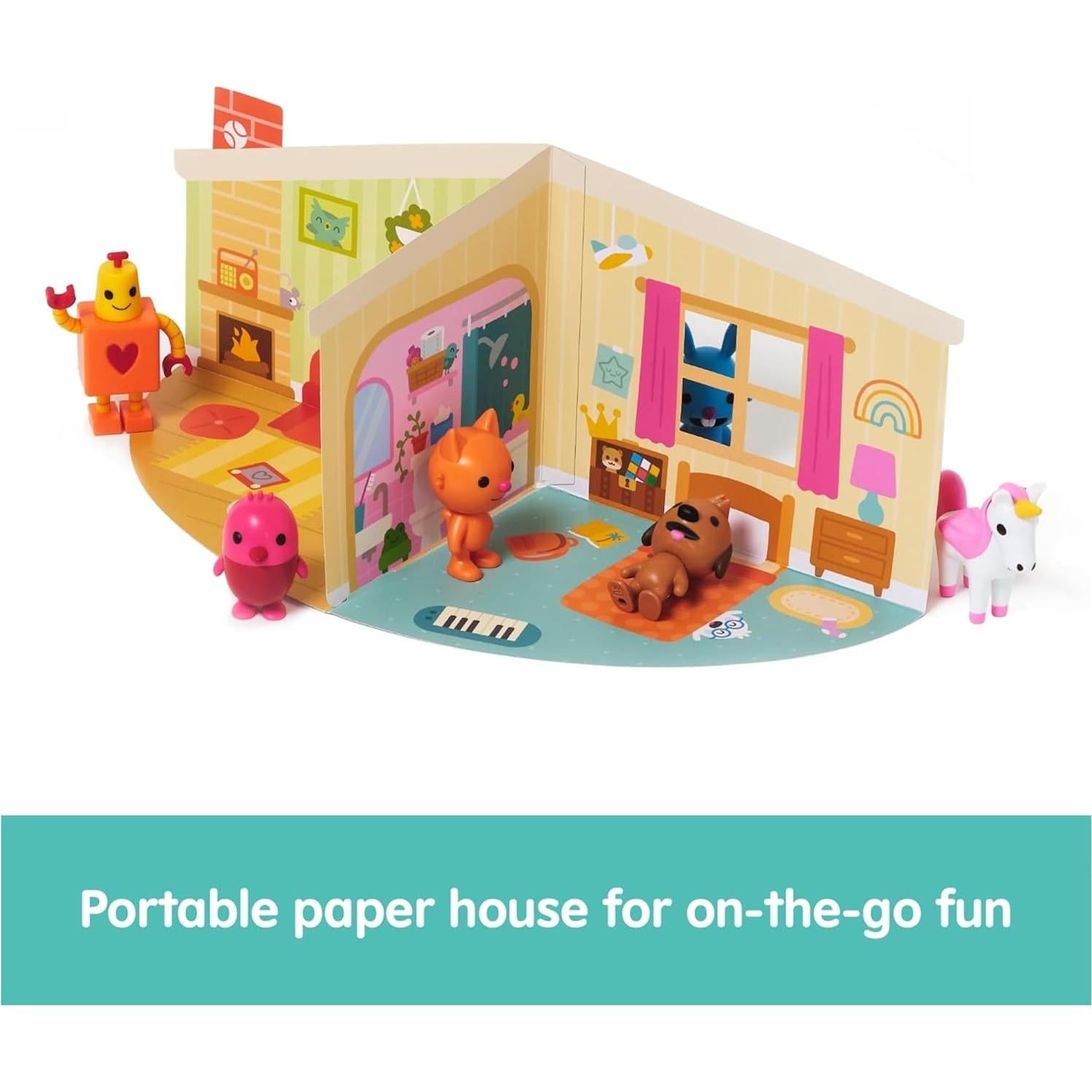 Paquete de Figuras Sago Mini con Casa de Juego Plegable - 6 Figuras