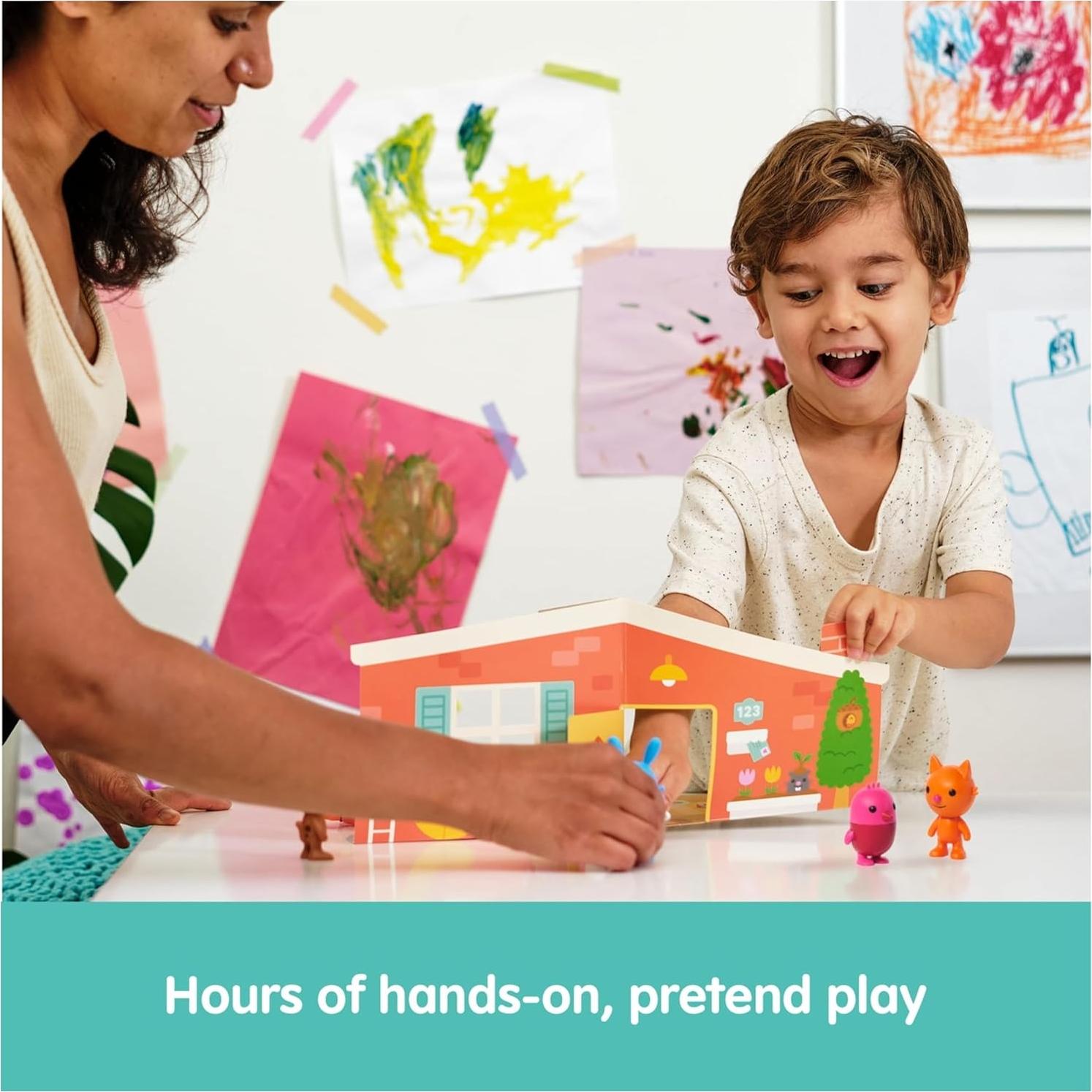 Paquete de Figuras Sago Mini con Casa de Juego Plegable - 6 Figuras