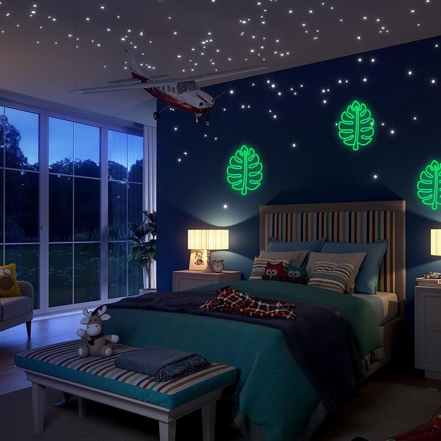 Luz de Neón Anycosy Hoja Verde para Decoración de Pared