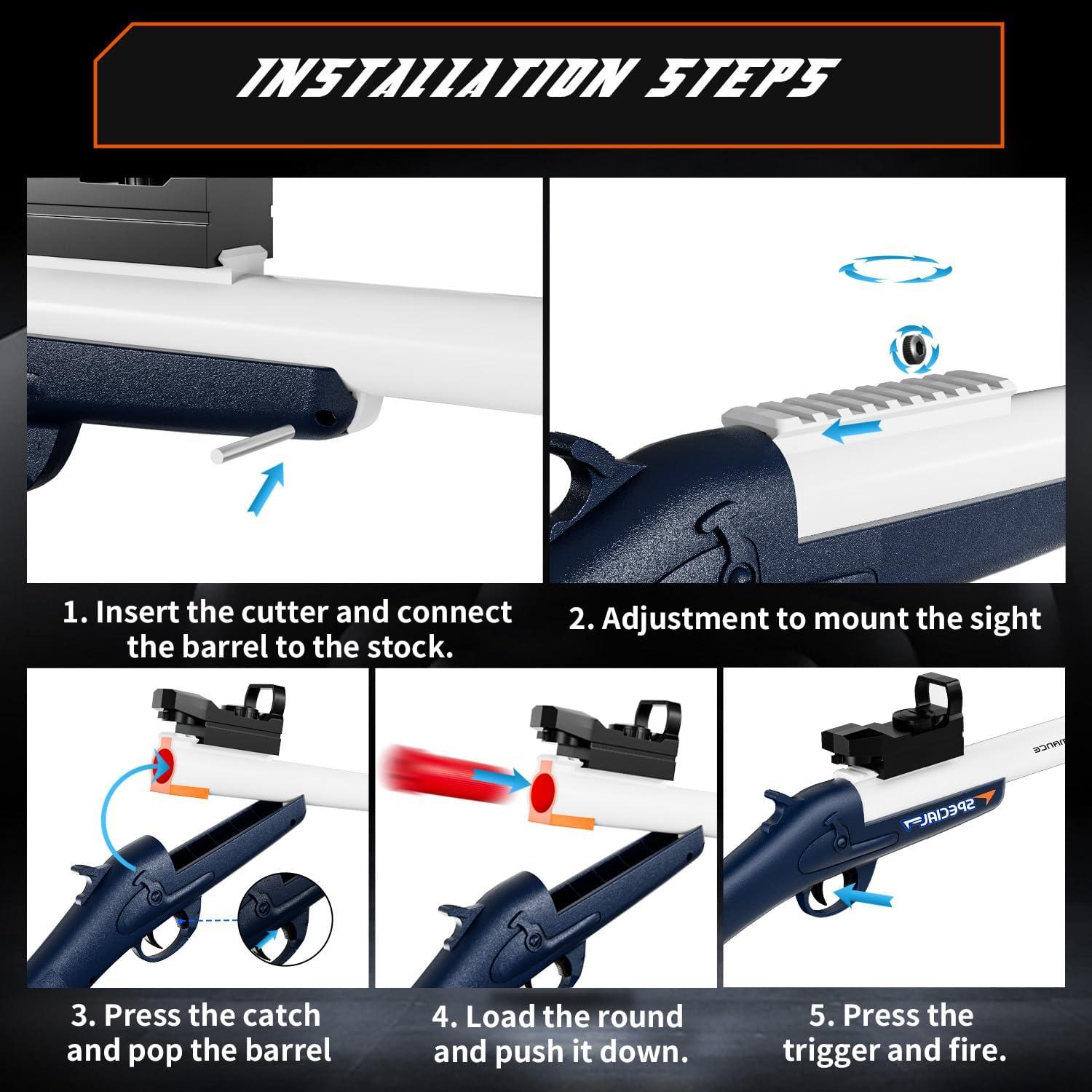Pistola de Juguete Ouzhimanxing con 40 Dardos Suaves Azul