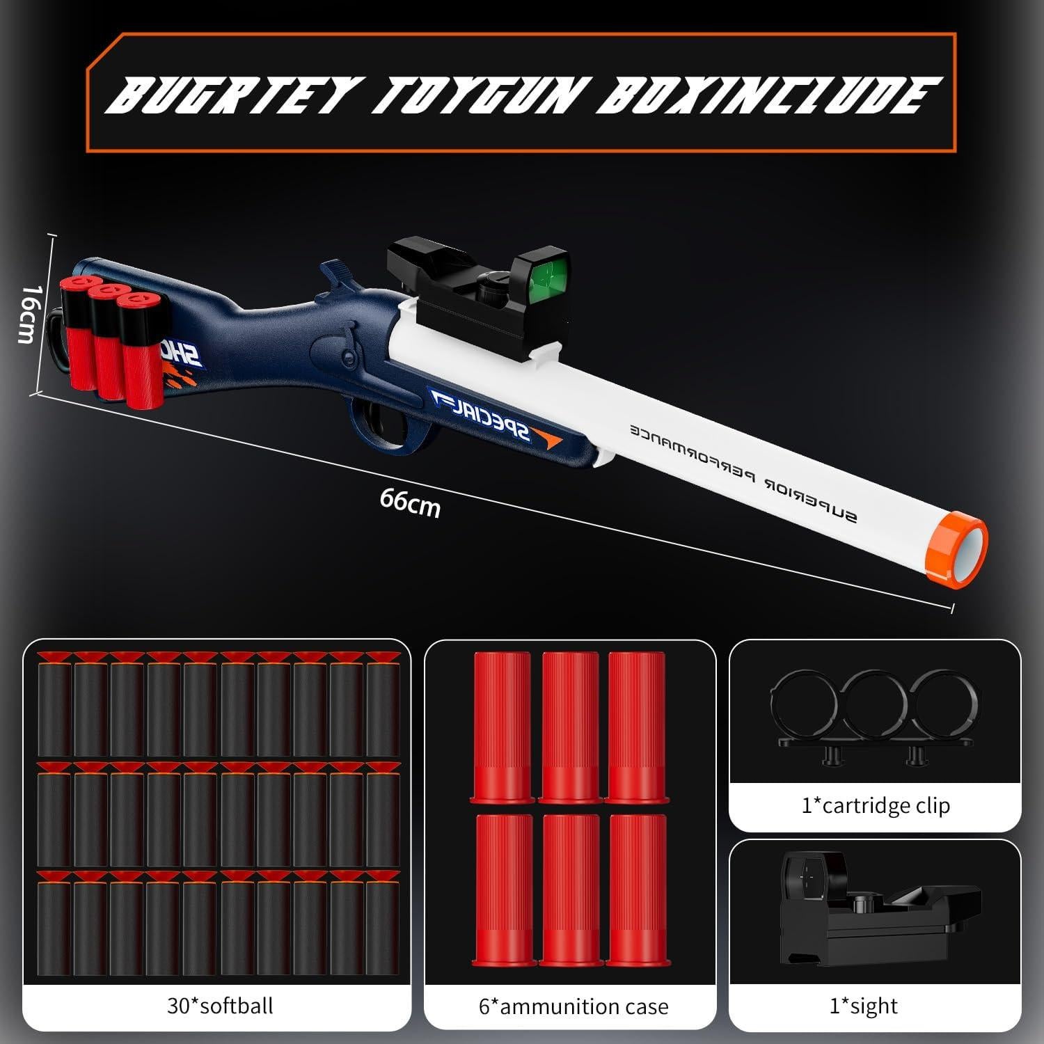 Pistola de Juguete Ouzhimanxing con 40 Dardos Suaves Azul