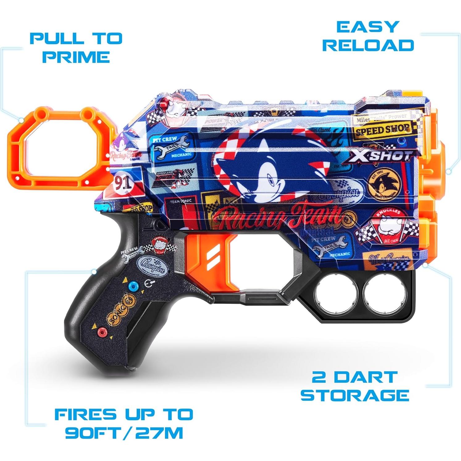 Lanzador de Dardos X-Shot Menace Sonic + 16 Dardos